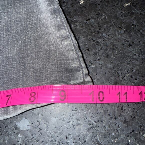 NEW LEVI’S HIGH RISE FLARE GREY BLACK STRETCH DENIM JEANS SZ 33x34 - Picture 12 of 14